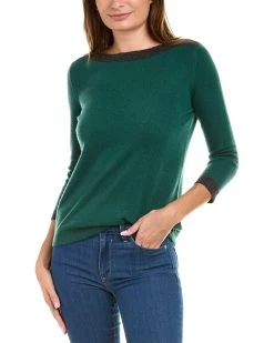 women InCashmere Boatneck Cashmere Sweater