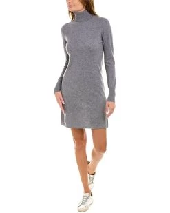 women InCashmere Turtleneck Cashmere Sweaterdress