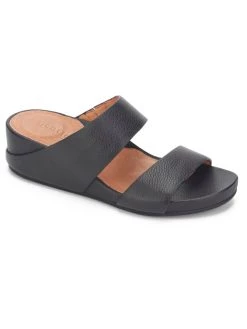Gentle Souls by Kenneth Cole Gisele Womens Leather Slide Wedge Sandals