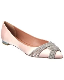 women Aquazzura Gatsby Satin Flat