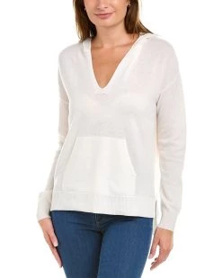 women InCashmere High-Low Cashmere Hoodie