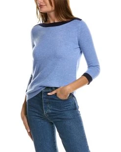 women InCashmere Boatneck Cashmere Sweater