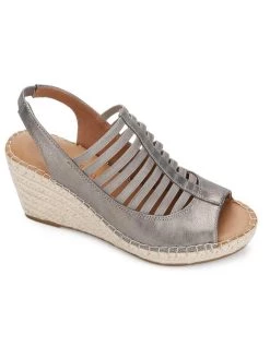 Gentle Souls by Kenneth Cole Charli Elastic Slingback Womens Leather Slip On Slingback Sandals