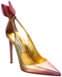 women Aquazzura Bow Tie 105 Leather Pump