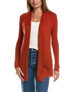 women InCashmere Open Front Cashmere Cardigan