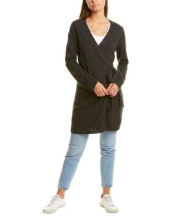 women InCashmere Side Tie Robe/Cardigan