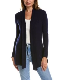 women InCashmere Open Front Cashmere Cardigan