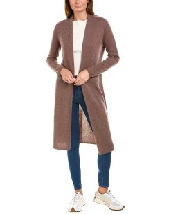 women InCashmere Open Front Cashmere Duster