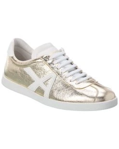 women Aquazzura The A Leather Sneaker