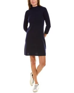 women InCashmere Mock Neck Cashmere Sweaterdress