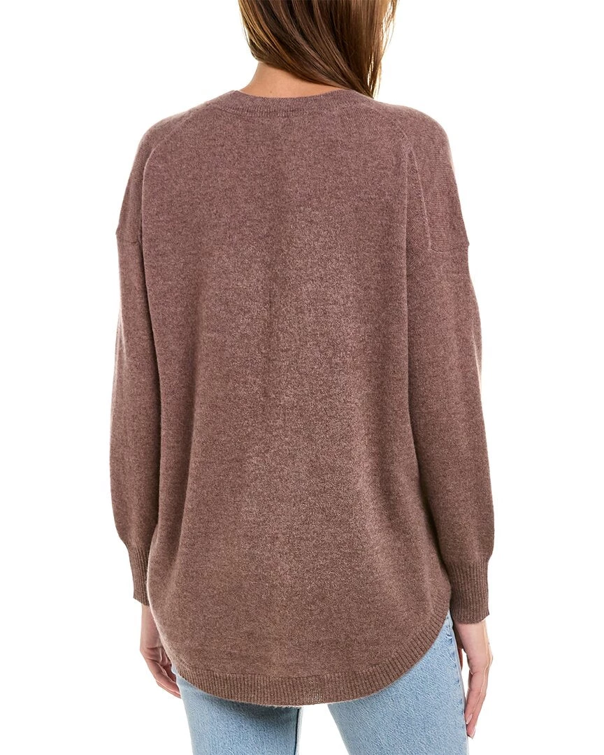 women InCashmere V-Neck Cashmere Tunic Sweater 2 women InCashmere V-Neck Cashmere Tunic Sweater - Image 2