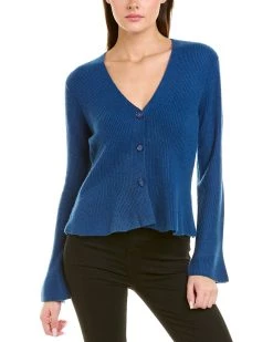 women InCashmere Flare Cuff Cashmere Cardigan