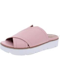 Gentle Souls by Kenneth Cole Lavern X-Band Womens Criss-Cross Front Slip On Flatform Sandals
