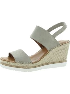 Gentle Souls by Kenneth Cole Elyssa Two-Band Womens Suede Platforms Espadrilles