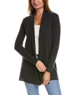 women InCashmere Open Front Cashmere Cardigan