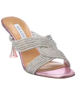 women Aquazzura Gatsby 75 Leather Sandal