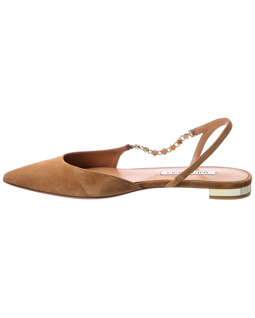 women Aquazzura Gramercy Suede Slingback Flat 2 women Aquazzura Gramercy Suede Slingback Flat - Image 2