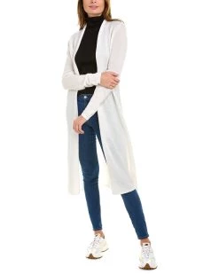 women InCashmere Open Front Cashmere Duster