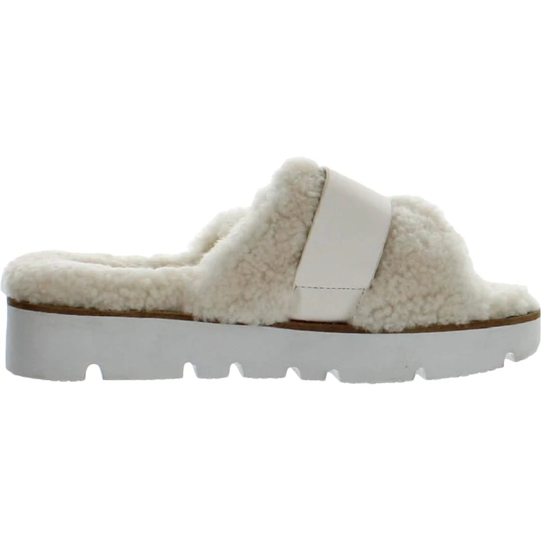 Gentle Souls by Kenneth Cole Lavern Womens Shearling Leather Slide Slippers 2 Gentle Souls by Kenneth Cole Lavern Womens Shearling Leather Slide Slippers - Image 2