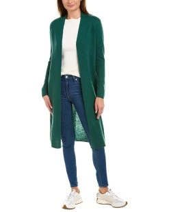 women InCashmere Open Front Cashmere Duster