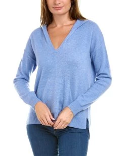 women InCashmere High-Low Cashmere Hoodie