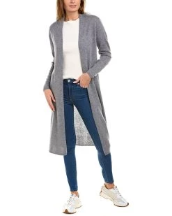 women InCashmere Open Front Cashmere Duster