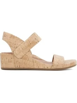 Gentle Souls by Kenneth Cole Gianna Womens Leather Cork Wedge Sandals