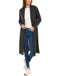 women InCashmere Open Front Cashmere Duster