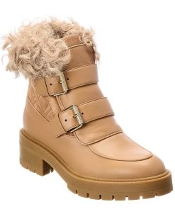 women Aquazzura Ryan Leather & Suede Bootie