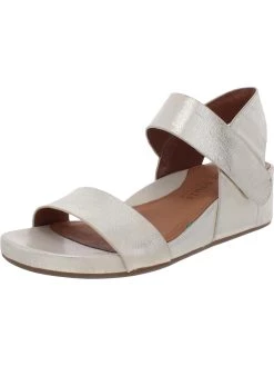 Gentle Souls by Kenneth Cole Gisele Two Band Womens Leather Open Toe Wedge Sandals