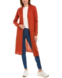 women InCashmere Open Front Cashmere Duster