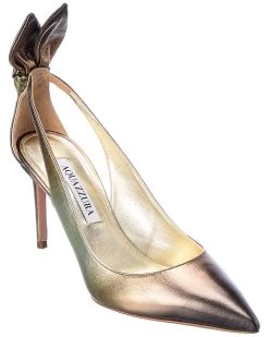women Aquazzura Bow Tie 85 Leather Pump