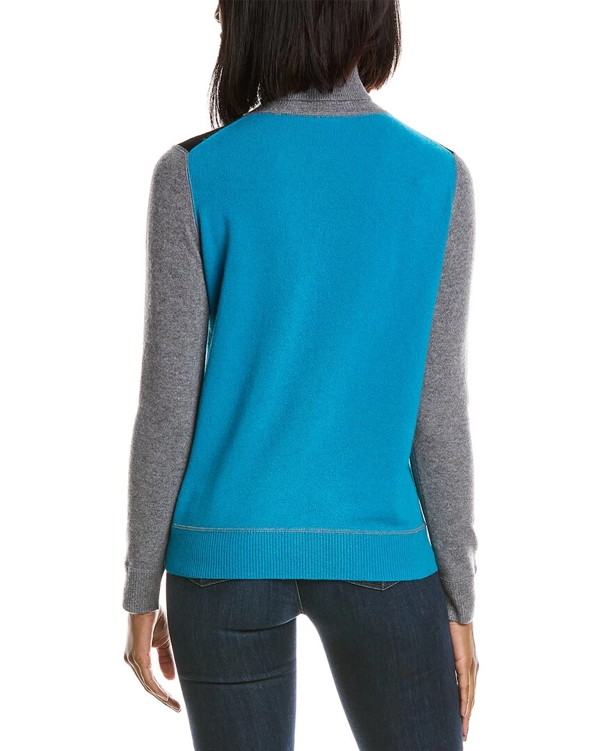 women InCashmere Colorblocked Cashmere Sweater 2 women InCashmere Colorblocked Cashmere Sweater - Image 2