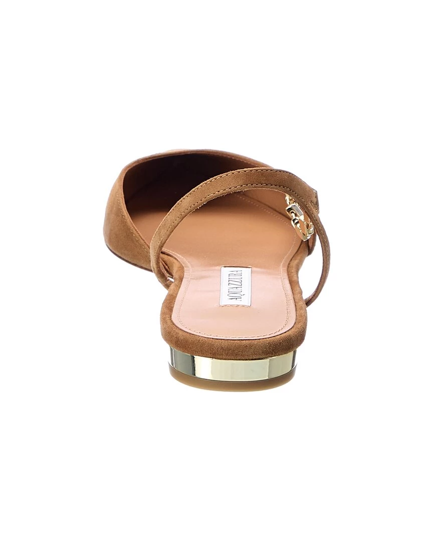women Aquazzura Gramercy Suede Slingback Flat 3 women Aquazzura Gramercy Suede Slingback Flat - Image 3